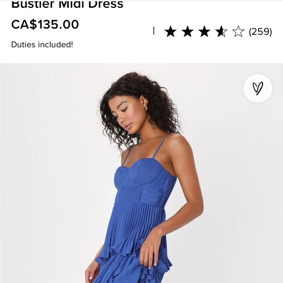 Brand new with tags on. Lulus royal blue tiered midi dress. - Picture 2 of 2